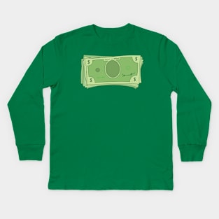 Wad of Cash Kids Long Sleeve T-Shirt